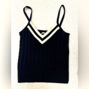 Tommy Hilfiger ribbed sweater tank size XL Black